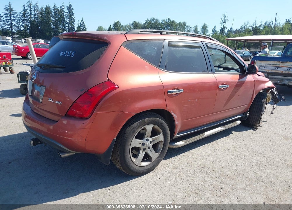 2005 NISSAN MURANO SL VIN: JN8AZ08W15W438151