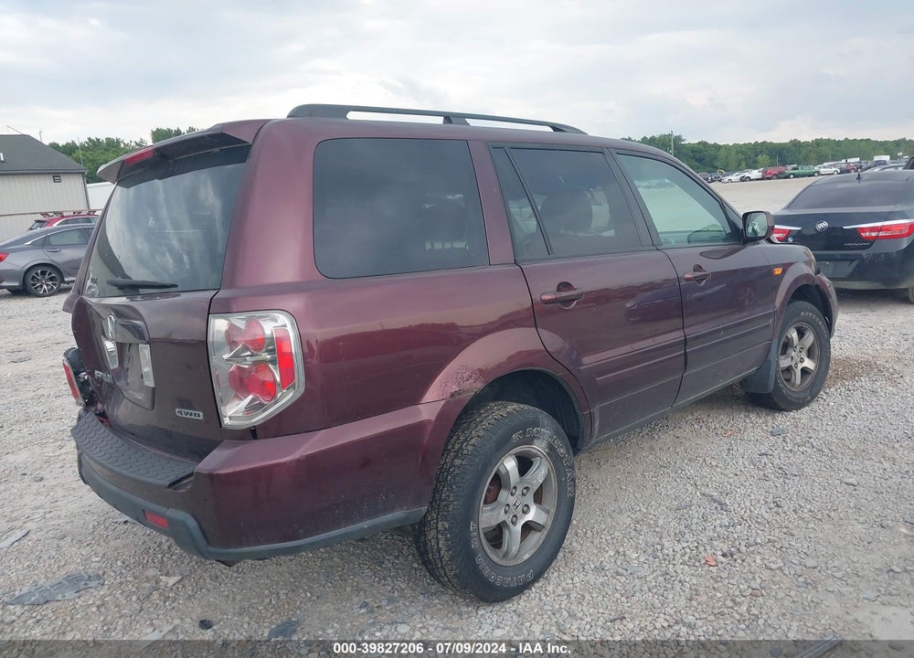 2007 HONDA PILOT EX VIN: 2HKYF184X7H513607