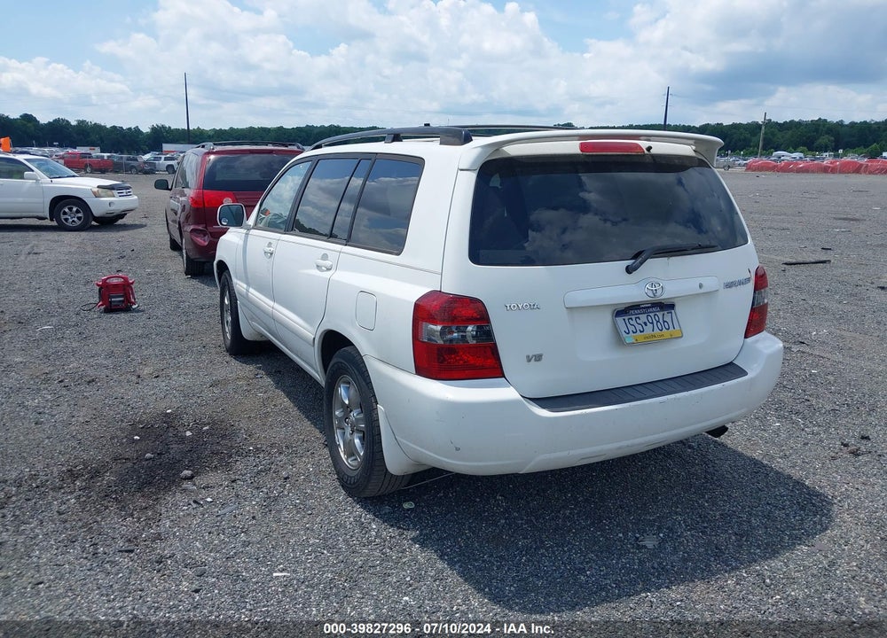 2007 TOYOTA HIGHLANDER V6 VIN: JTEDP21A570142138