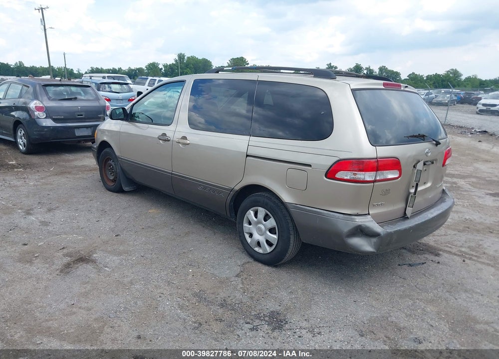 2002 TOYOTA SIENNA LE VIN: 4T3ZF13C22U490991