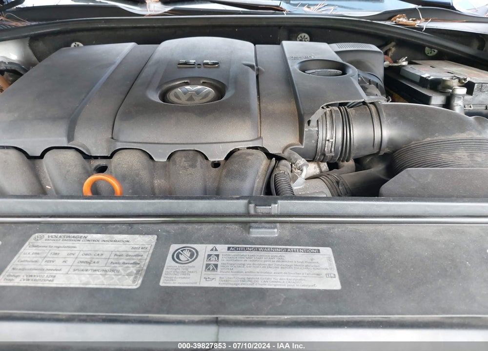 2012 VOLKSWAGEN PASSAT 2.5L SE VIN: 1VWBP7A31CC108343