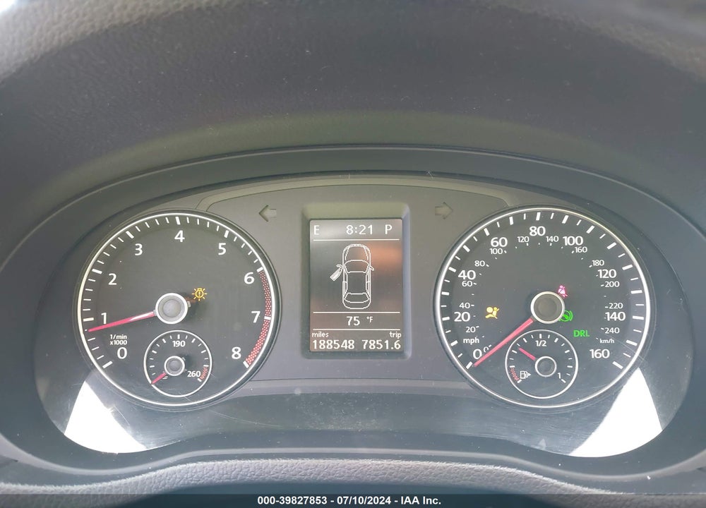 2012 VOLKSWAGEN PASSAT 2.5L SE VIN: 1VWBP7A31CC108343