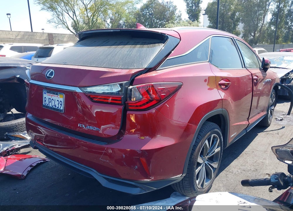 2019 LEXUS RX 450H VIN: 2T2BGMCA7KC030312