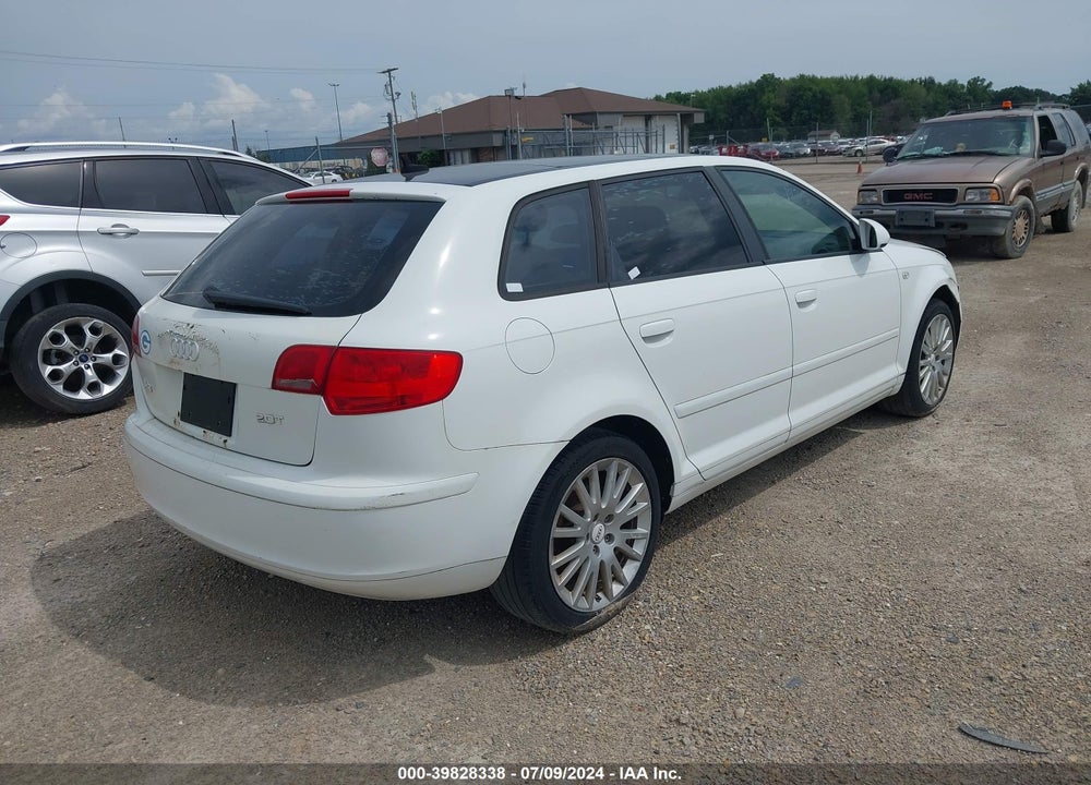 2007 AUDI A3 2.0T VIN: WAUNF78P77A139431