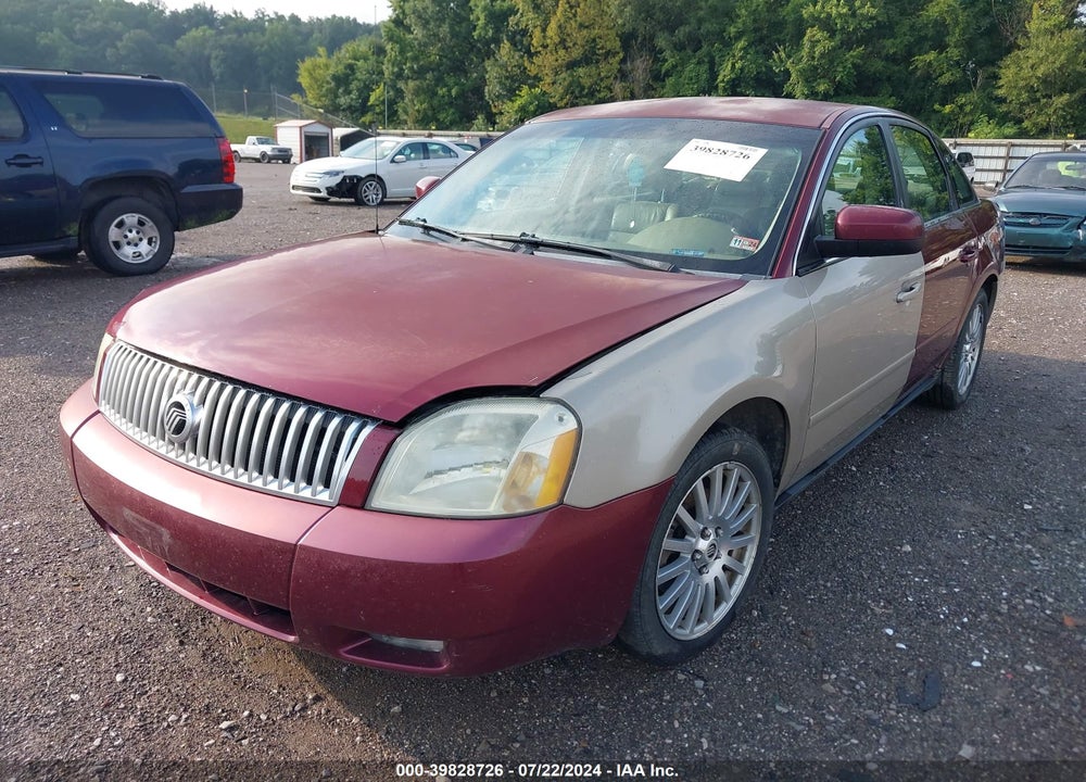 2006 MERCURY MONTEGO PREMIER VIN: 1MEFM43186G601536