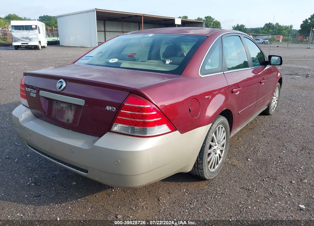 2006 MERCURY MONTEGO PREMIER VIN: 1MEFM43186G601536