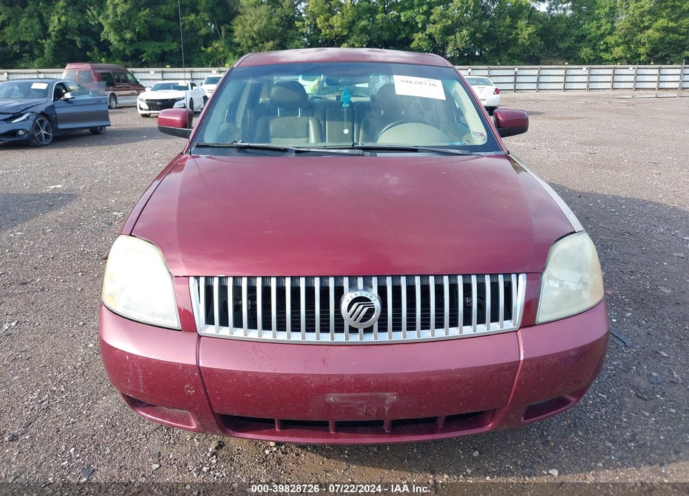 2006 MERCURY MONTEGO PREMIER VIN: 1MEFM43186G601536