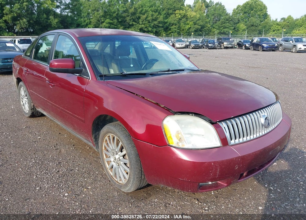 2006 MERCURY MONTEGO PREMIER VIN: 1MEFM43186G601536