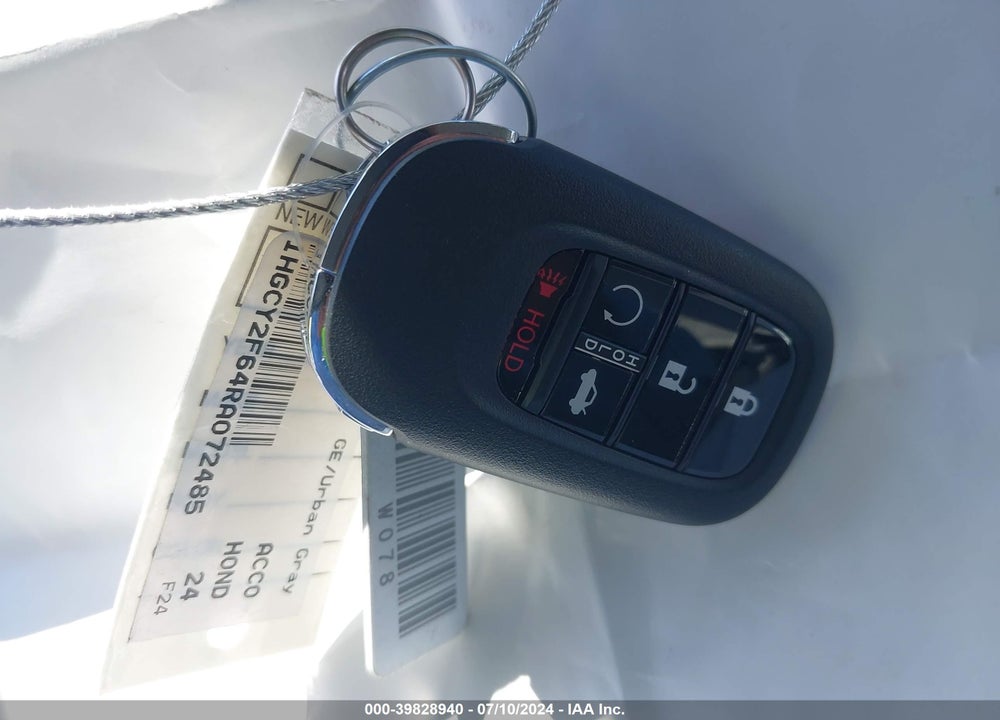 2024 HONDA ACCORD VIN: 1HGCY2F64RA072485