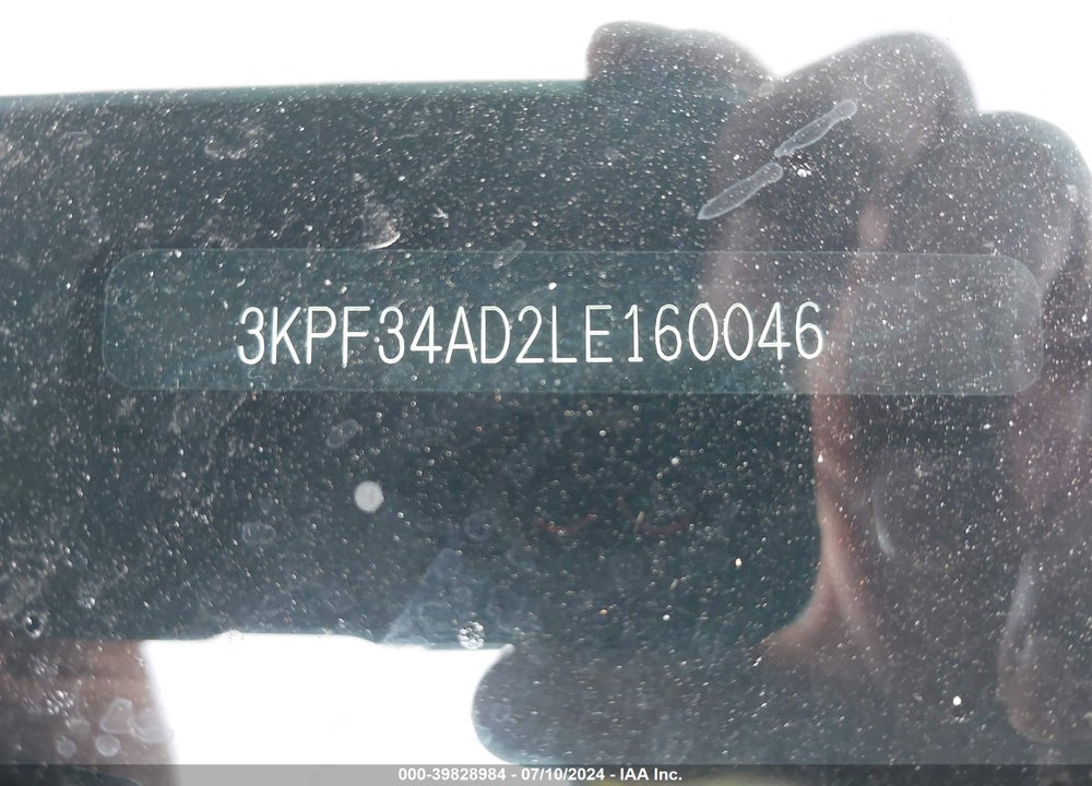 2020 KIA FORTE VIN: 3KPF34AD2LE160046