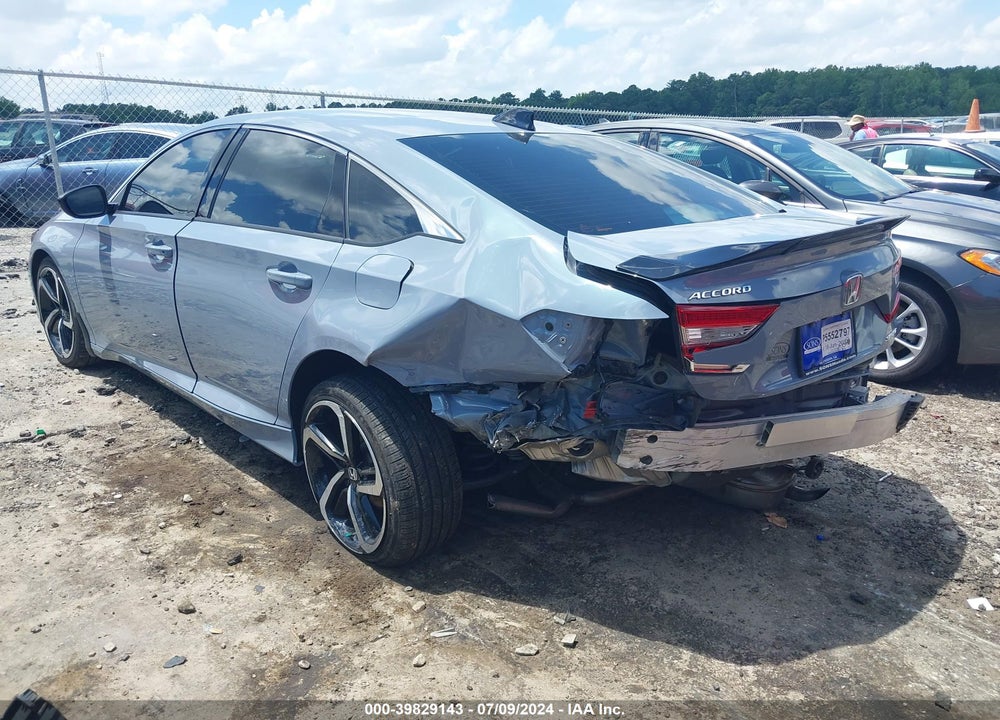 2022 HONDA ACCORD SPORT VIN: 1HGCV1F33NA040114