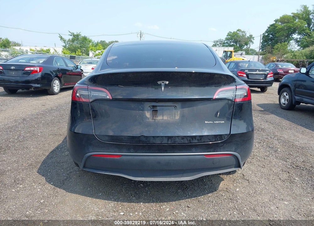 2021 TESLA MODEL Y LONG RANGE DUAL MOTOR ALL-WHEEL DRIVE VIN: 5YJYGDEE9MF199051