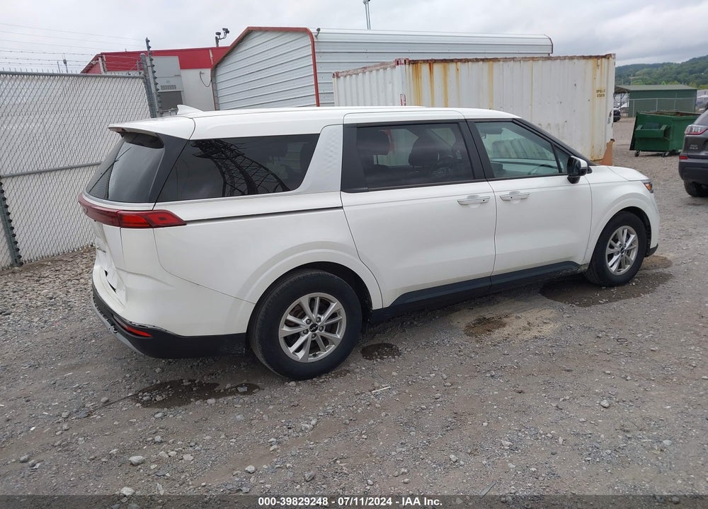 2022 KIA CARNIVAL MPV LX SEAT PACKAGE VIN: KNDNB4H39N6092221