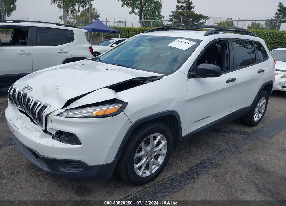 2016 JEEP CHEROKEE SPORT VIN: 1C4PJLAB8GW177223