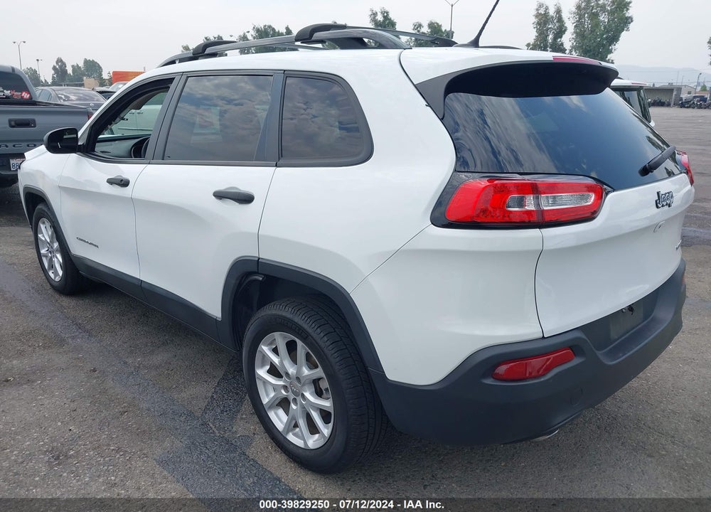 2016 JEEP CHEROKEE SPORT VIN: 1C4PJLAB8GW177223