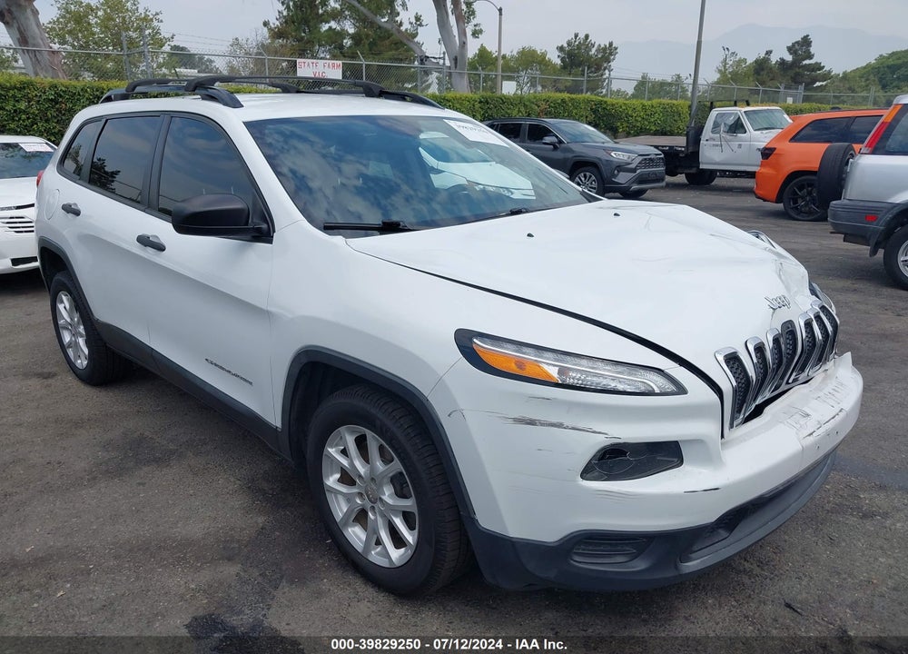 2016 JEEP CHEROKEE SPORT VIN: 1C4PJLAB8GW177223