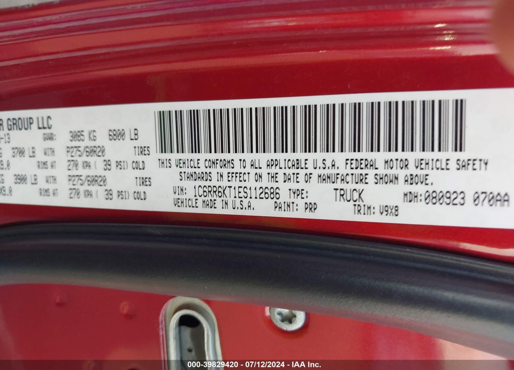 2014 RAM 1500 EXPRESS VIN: 1C6RR6KT1ES112686