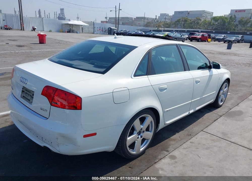 2006 AUDI A4 2.0T VIN: WAUBF78E56A224347