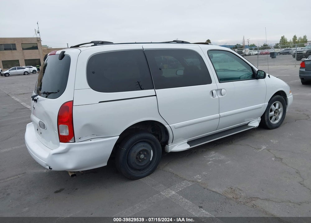 2001 NISSAN QUEST SE VIN: 4N2ZN16TX1D823736