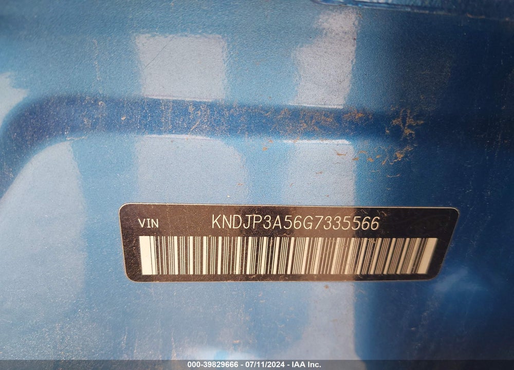 2016 KIA SOUL VIN: KNDJP3A56G7335566