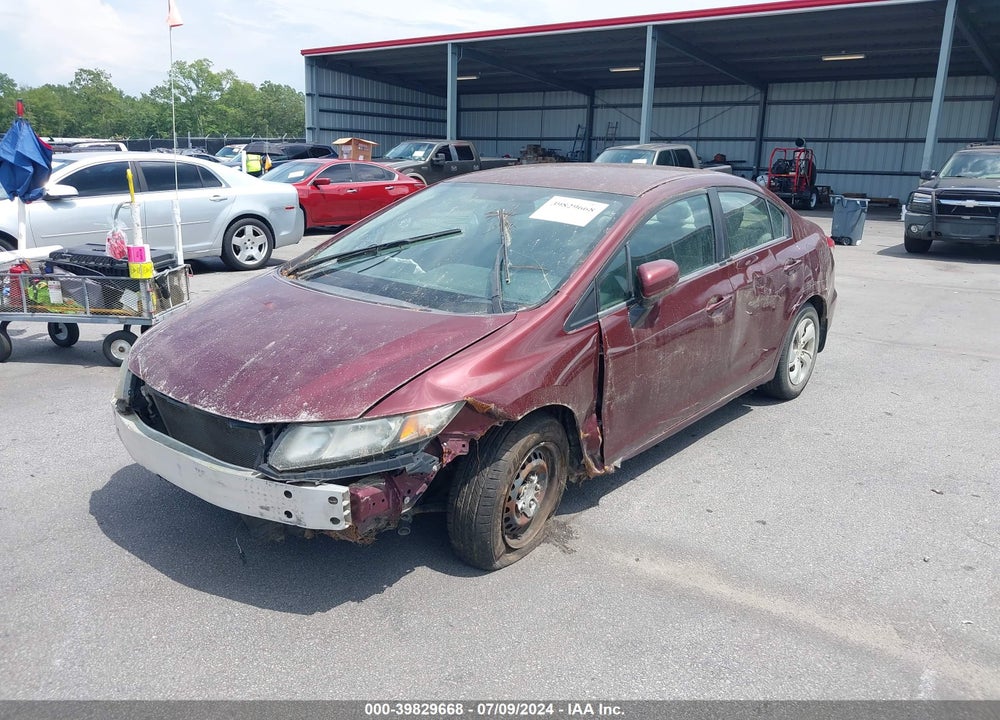 2014 HONDA CIVIC LX VIN: 2HGFB2F59EH519152