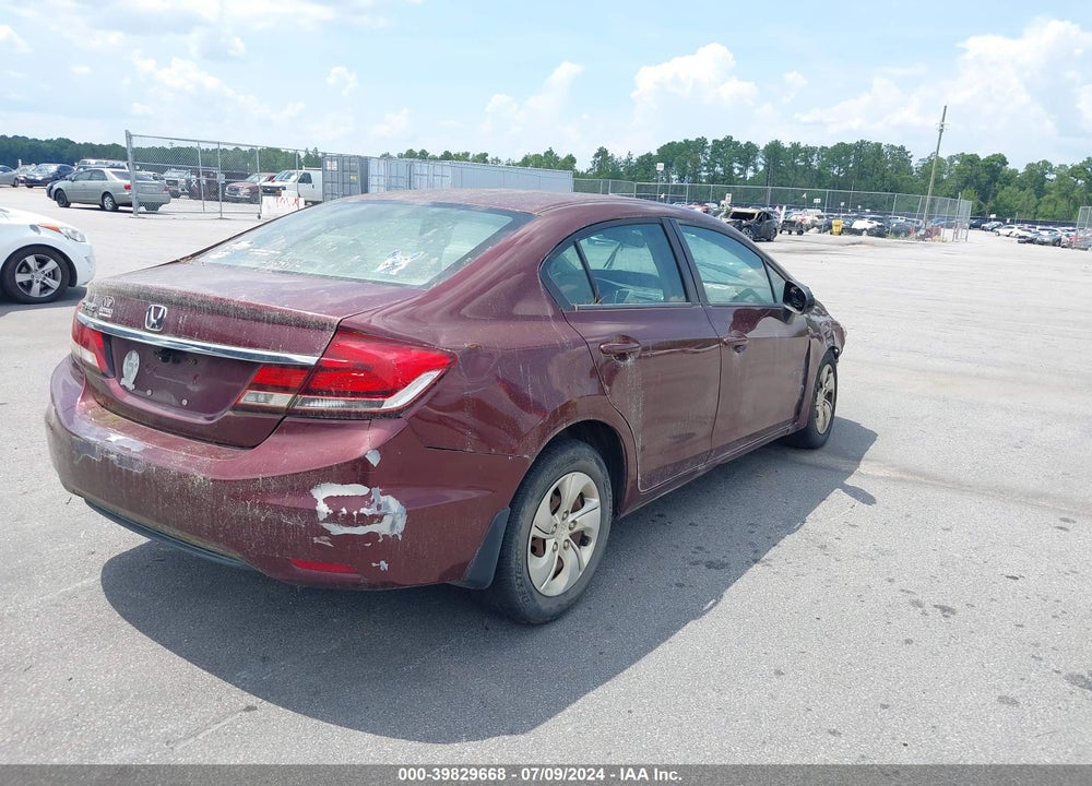 2014 HONDA CIVIC LX VIN: 2HGFB2F59EH519152