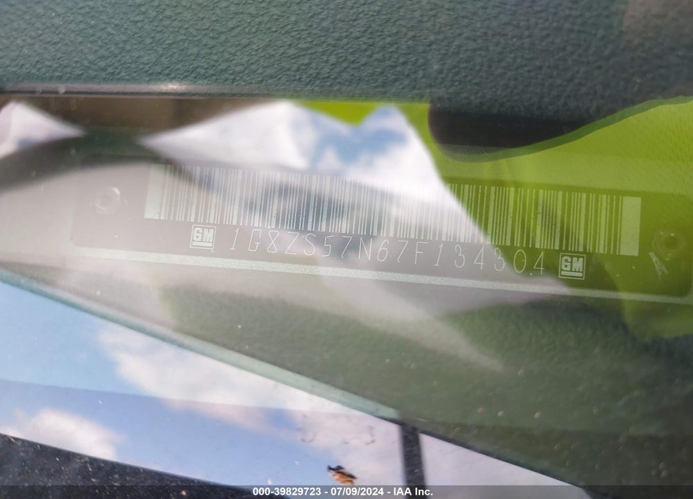 2007 SATURN AURA XE VIN: 1G8ZS57N67F134304