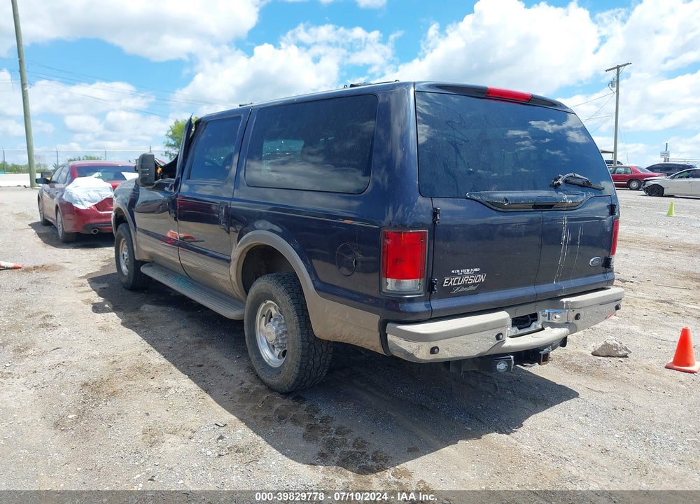 2000 FORD EXCURSION LIMITED VIN: 1FMNU43S9YED79038