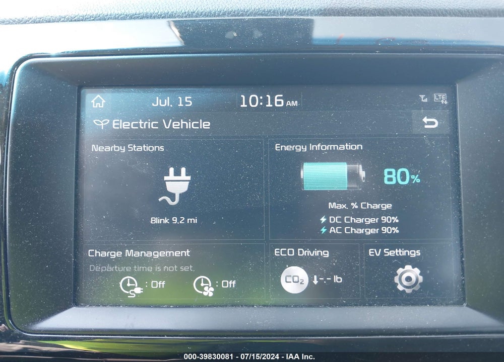 2019 KIA NIRO EV EX VIN: KNDCC3LG8K5016449