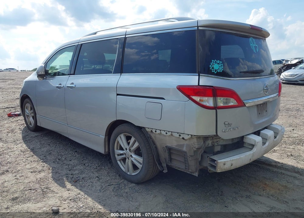 2012 NISSAN QUEST SL VIN: JN8AE2KP5C9035259