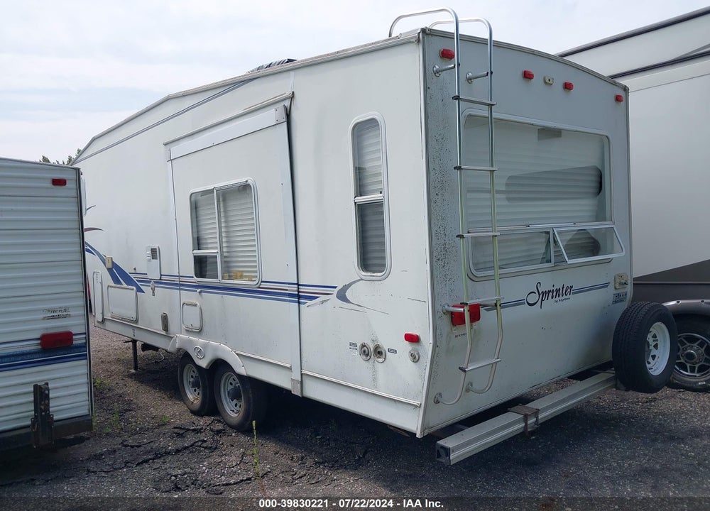 2003 KEYSTONE RV SPRINTER VIN: 4YDF2622031207179
