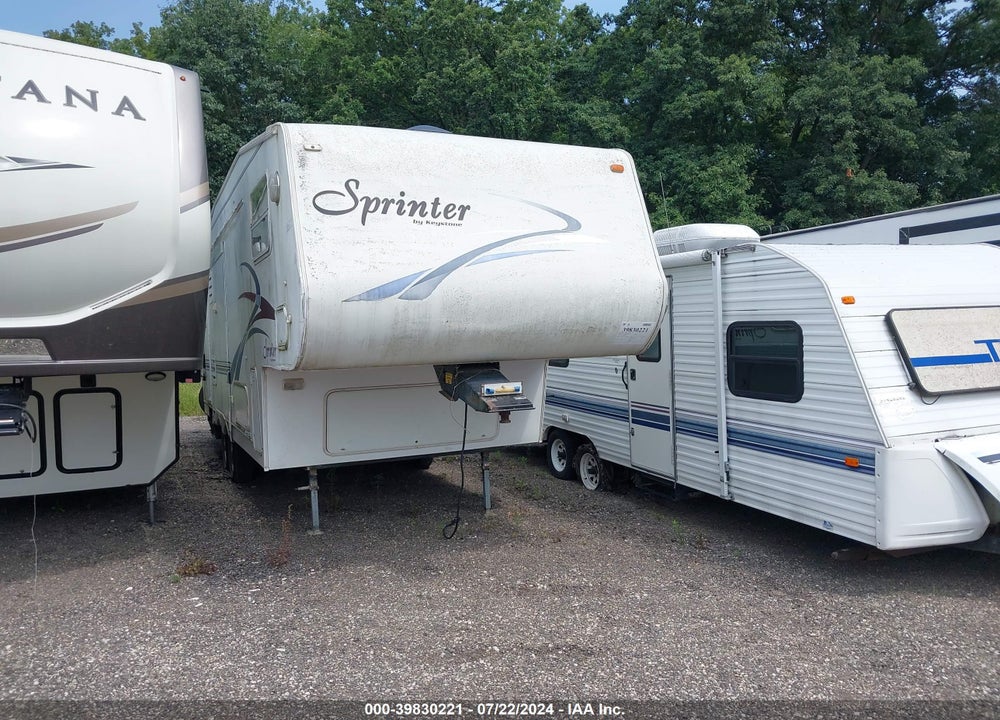 2003 KEYSTONE RV SPRINTER VIN: 4YDF2622031207179