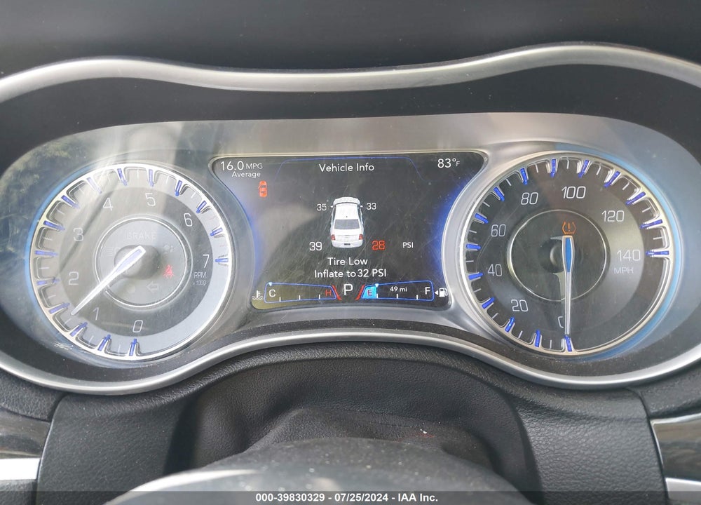 2015 CHRYSLER 300 LIMITED VIN: 2C3CCAAG8FH806909
