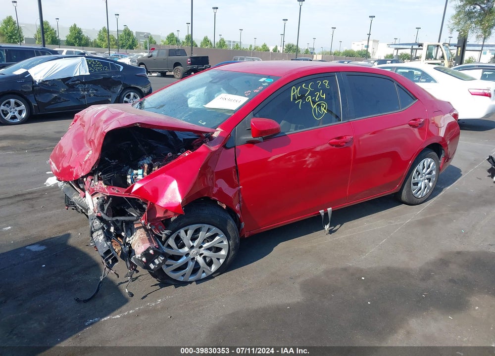 2019 TOYOTA COROLLA LE VIN: 5YFBURHE3KP898684