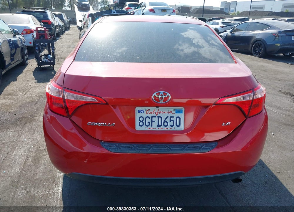2019 TOYOTA COROLLA LE VIN: 5YFBURHE3KP898684