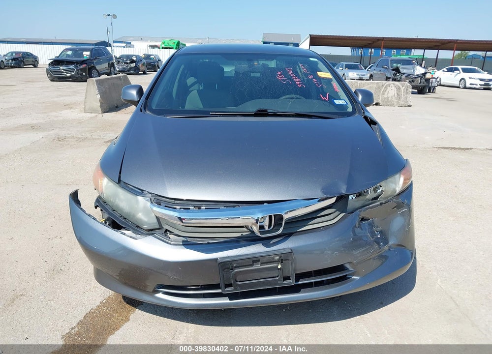 2012 HONDA CIVIC LX VIN: 19XFB2F56CE084811
