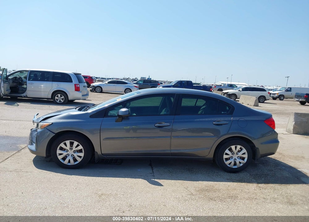 2012 HONDA CIVIC LX VIN: 19XFB2F56CE084811