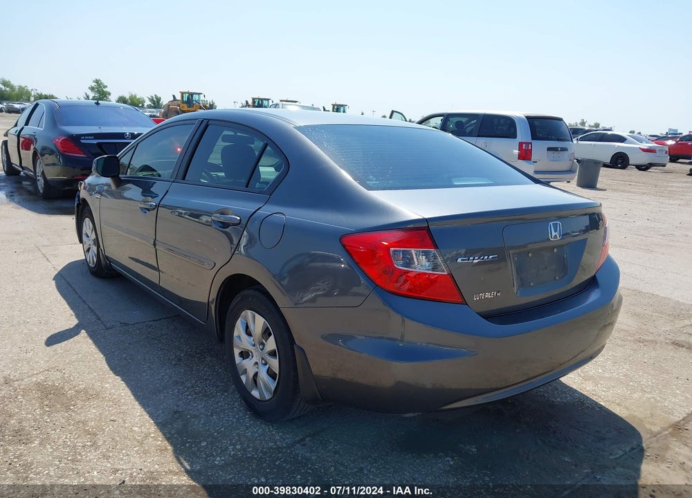 2012 HONDA CIVIC LX VIN: 19XFB2F56CE084811