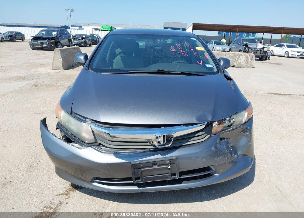 2012 HONDA CIVIC LX VIN: 19XFB2F56CE084811