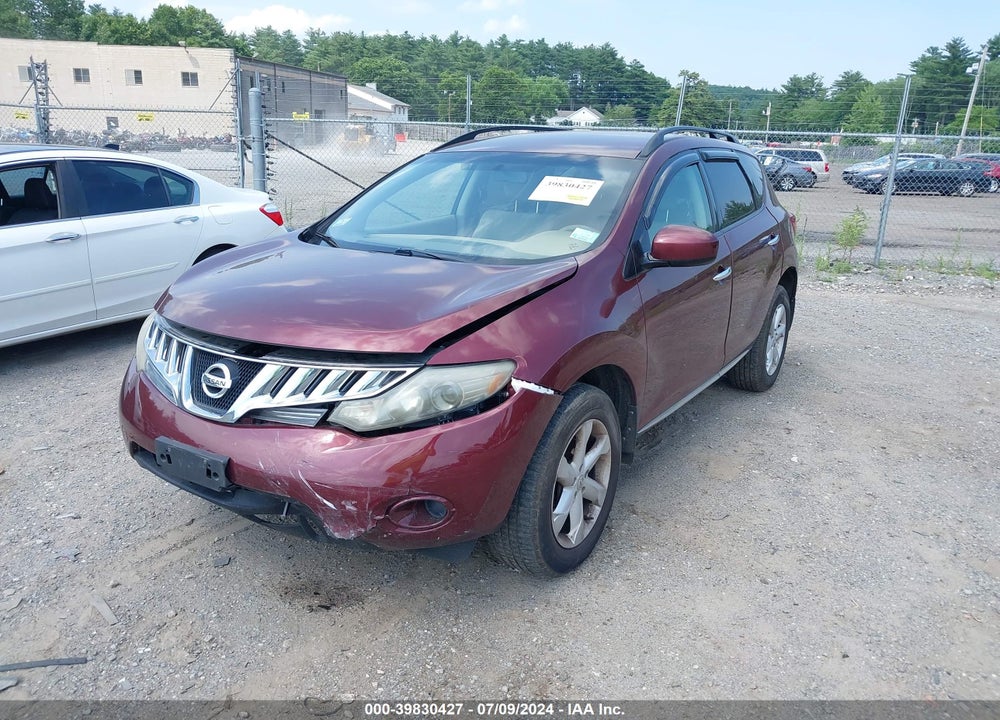 2009 NISSAN MURANO S VIN: JN8AZ18W69W130517
