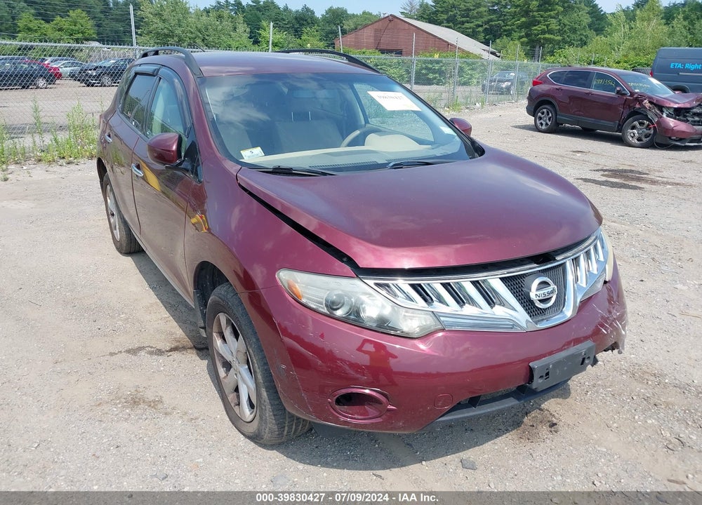 2009 NISSAN MURANO S VIN: JN8AZ18W69W130517