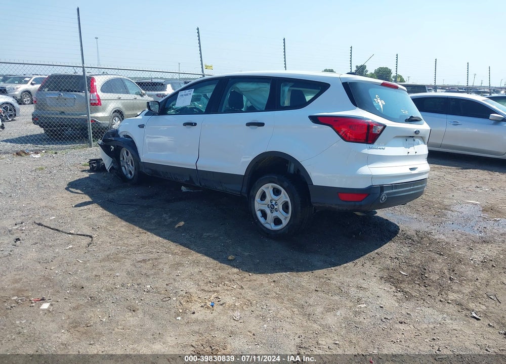 2019 FORD ESCAPE S VIN: 1FMCU0F77KUA89479