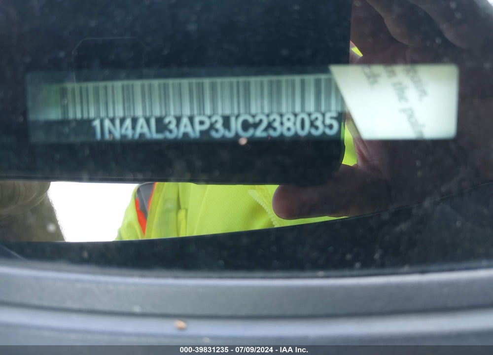 2018 NISSAN ALTIMA 2.5 SR VIN: 1N4AL3AP3JC238035
