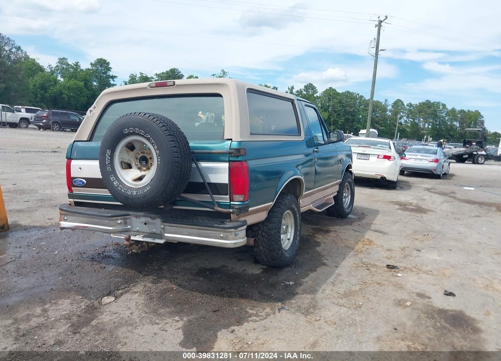 1996 FORD BRONCO U100 VIN: 1FMEU15H3TLC04241