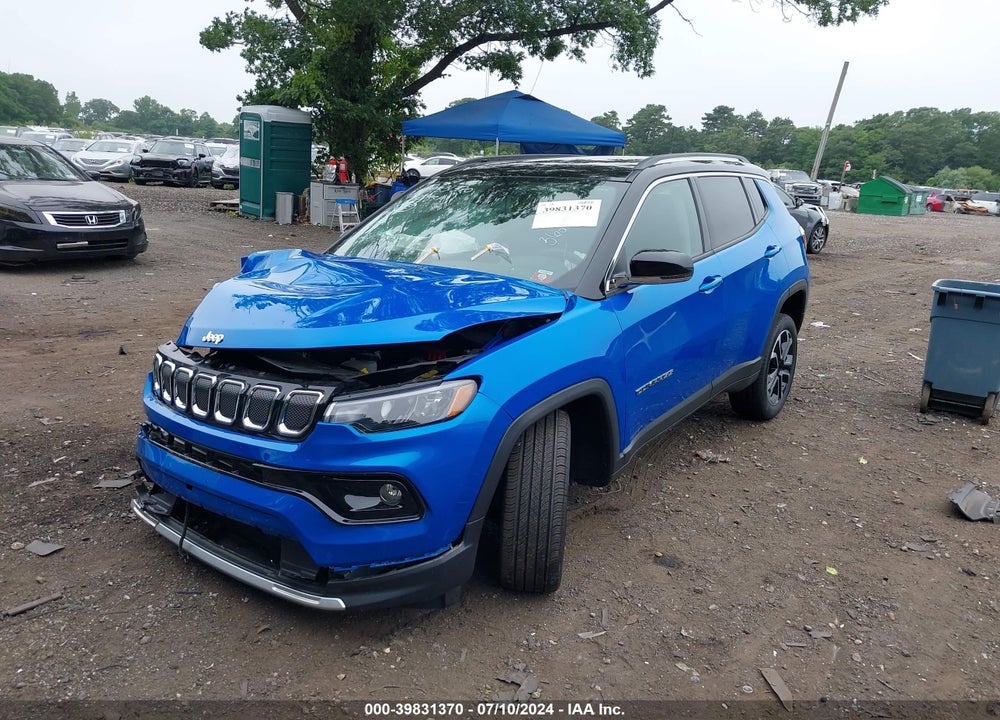 2022 JEEP COMPASS LIMITED 4X4 VIN: 3C4NJDCB2NT180745