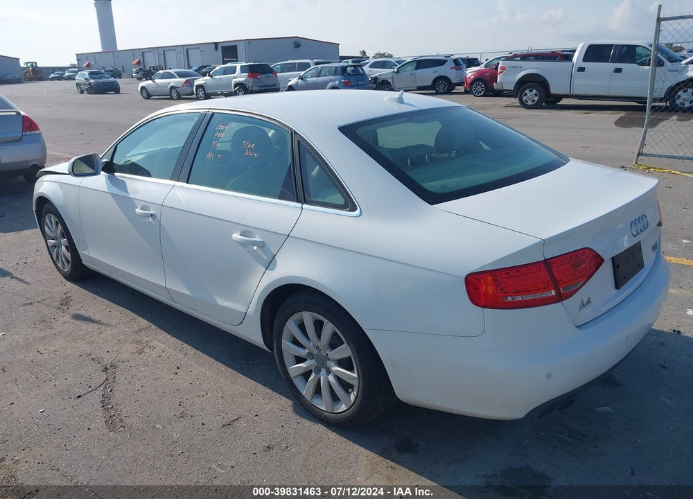 2011 AUDI A4 2.0T PREMIUM VIN: WAUFFAFL6BN035712