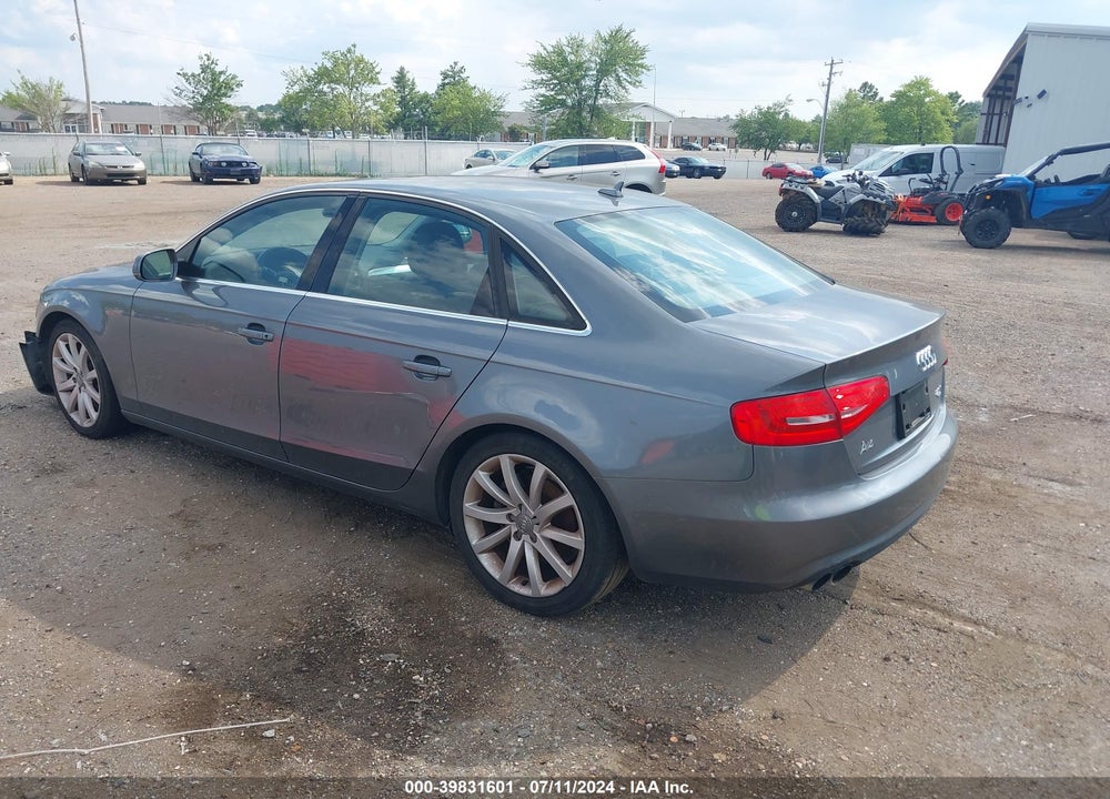 2013 AUDI A4 2.0T PREMIUM VIN: WAUFFAFL3DN020524
