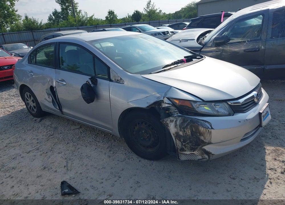 2012 HONDA CIVIC LX VIN: 19XFB2F5XCE363887