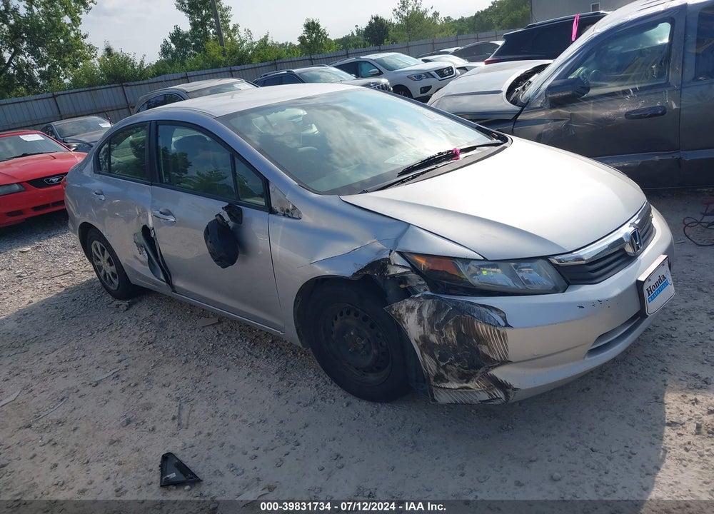 2012 HONDA CIVIC LX VIN: 19XFB2F5XCE363887