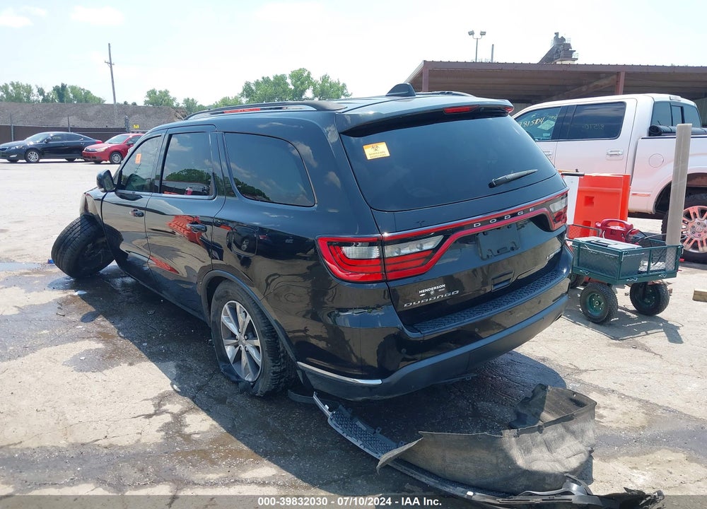 2016 DODGE DURANGO LIMITED VIN: 1C4RDHDG6GC330574